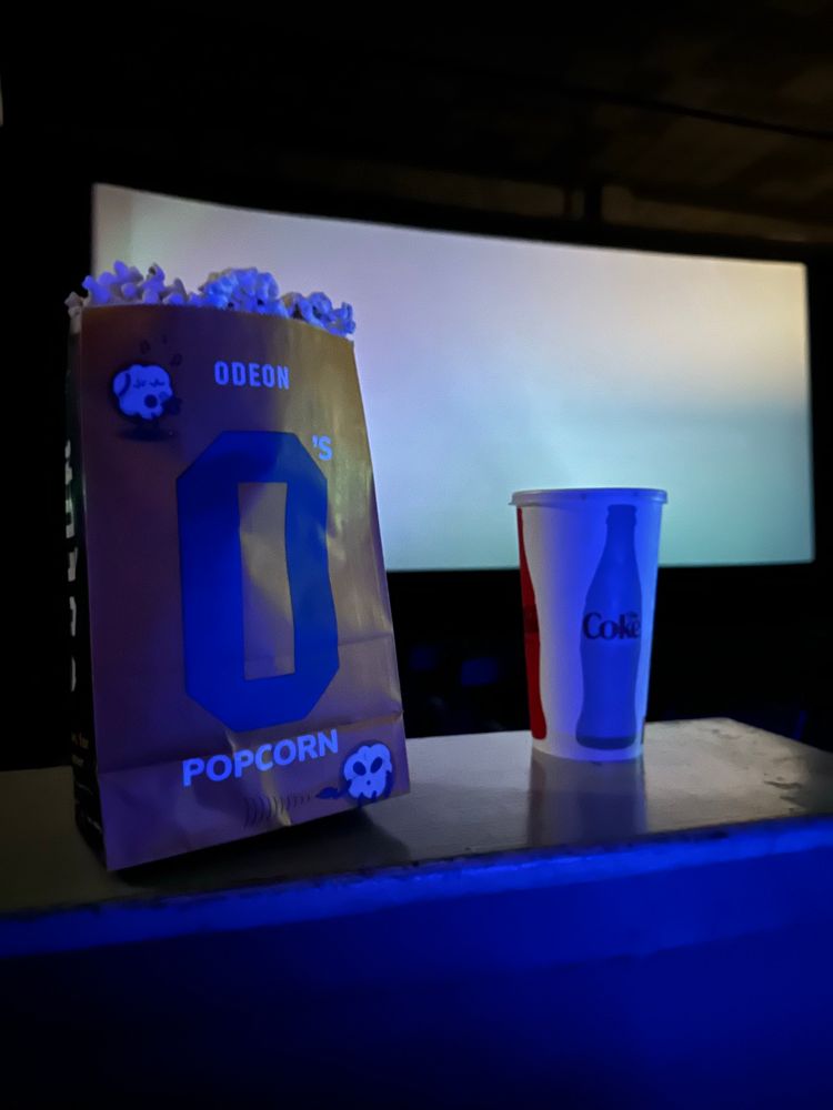 Medium popcorn and Coke Zero