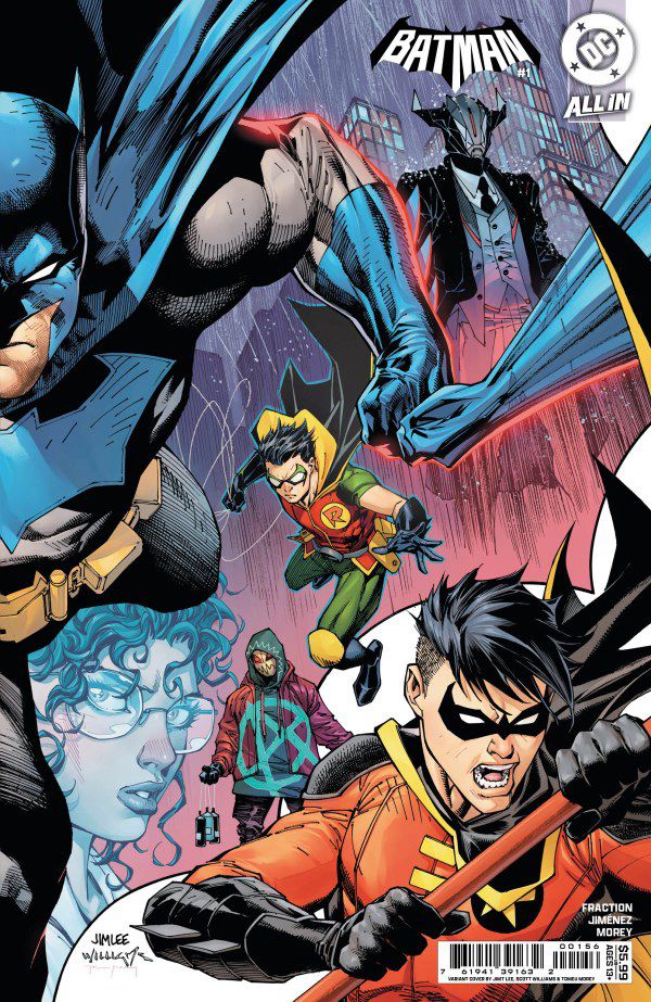 BATMAN #1 variant cover by Jim Lee, Scott Williams, & Tomeu Morey. 

This is part of a two-part cover that connects to the Jorge Jiménez variant on BATMAN #163. 