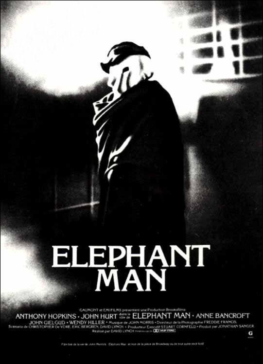 Portada de la película El Hombre Elefante (Elephant Man).