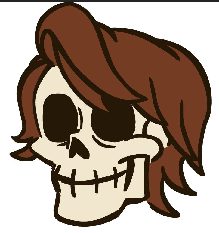 animator coda, a skeleton with brown hair