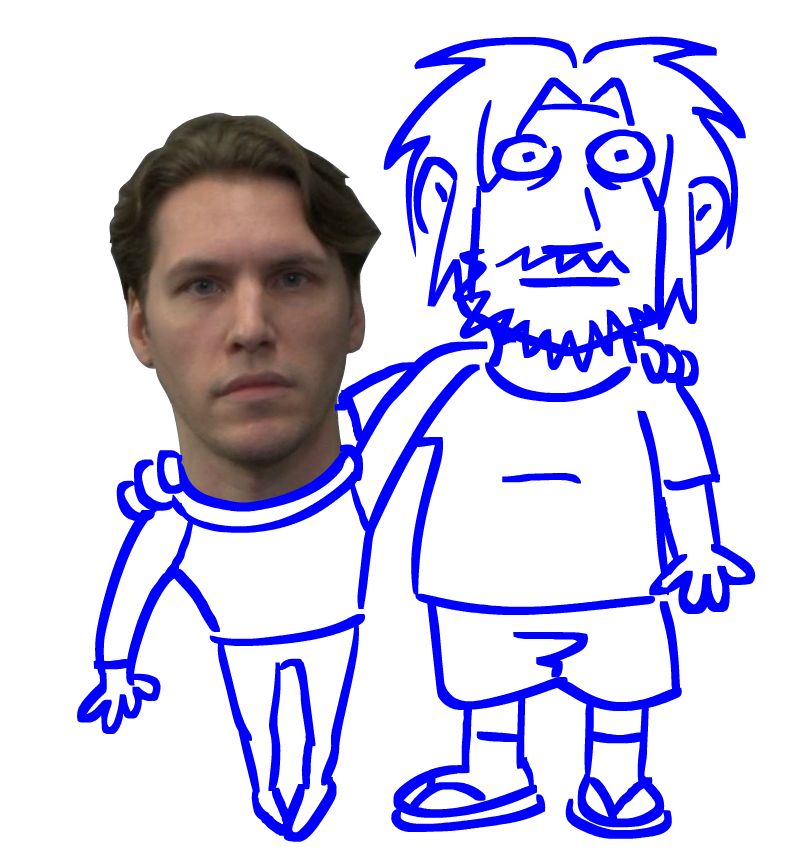 a picture of me and the yellow m&m on his tippy toes (he's 5'4)