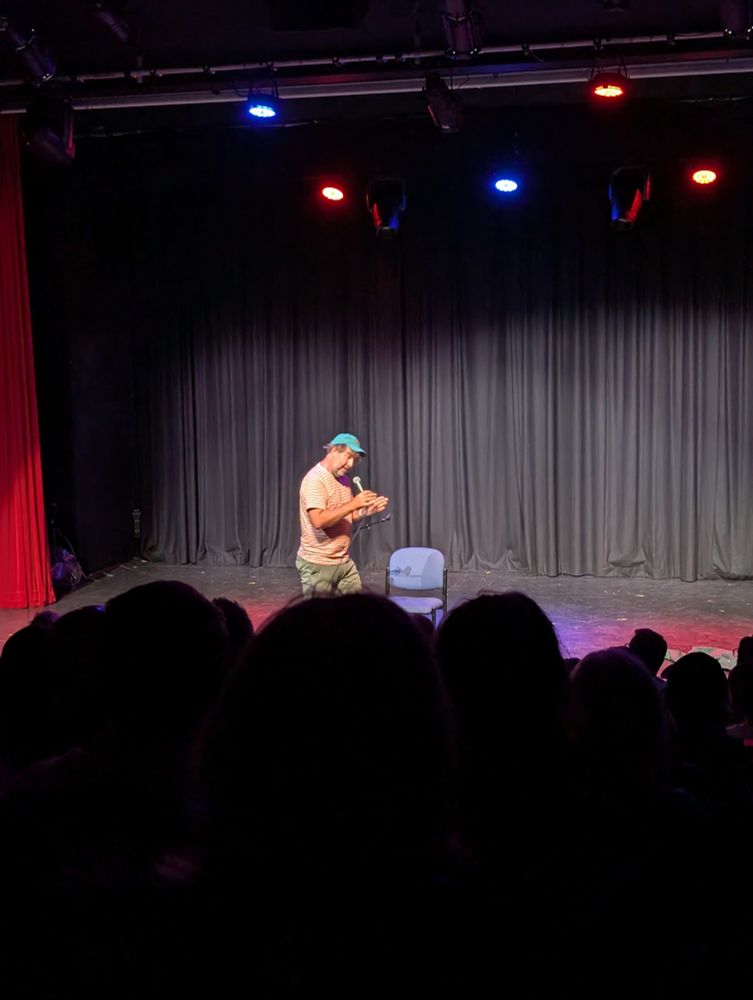 David O'Doherty on stage at the Edinburgh fringe.