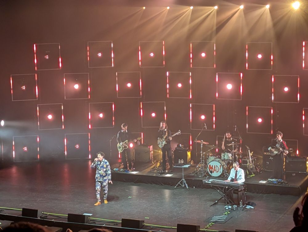 Sparks on stage.