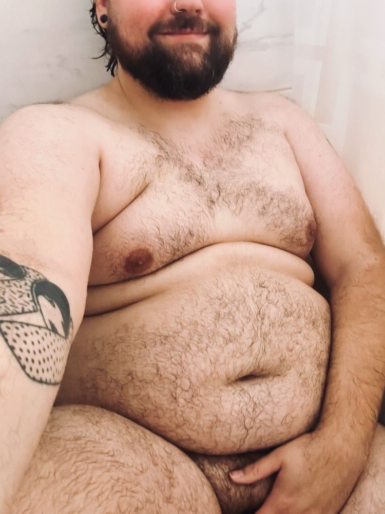 Being a big boy, wet from the shower 