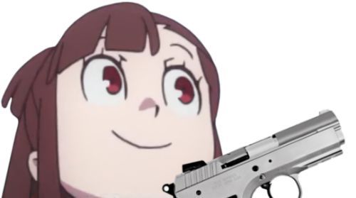 Akko with a gun