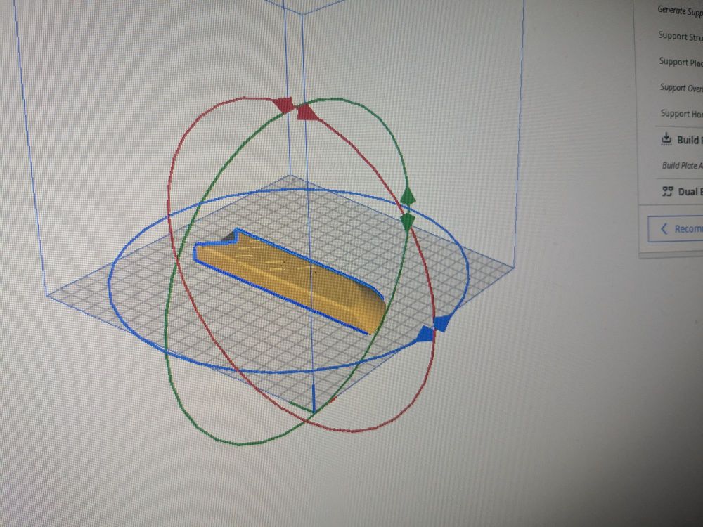 Photo of a 3d model in Cura slicer