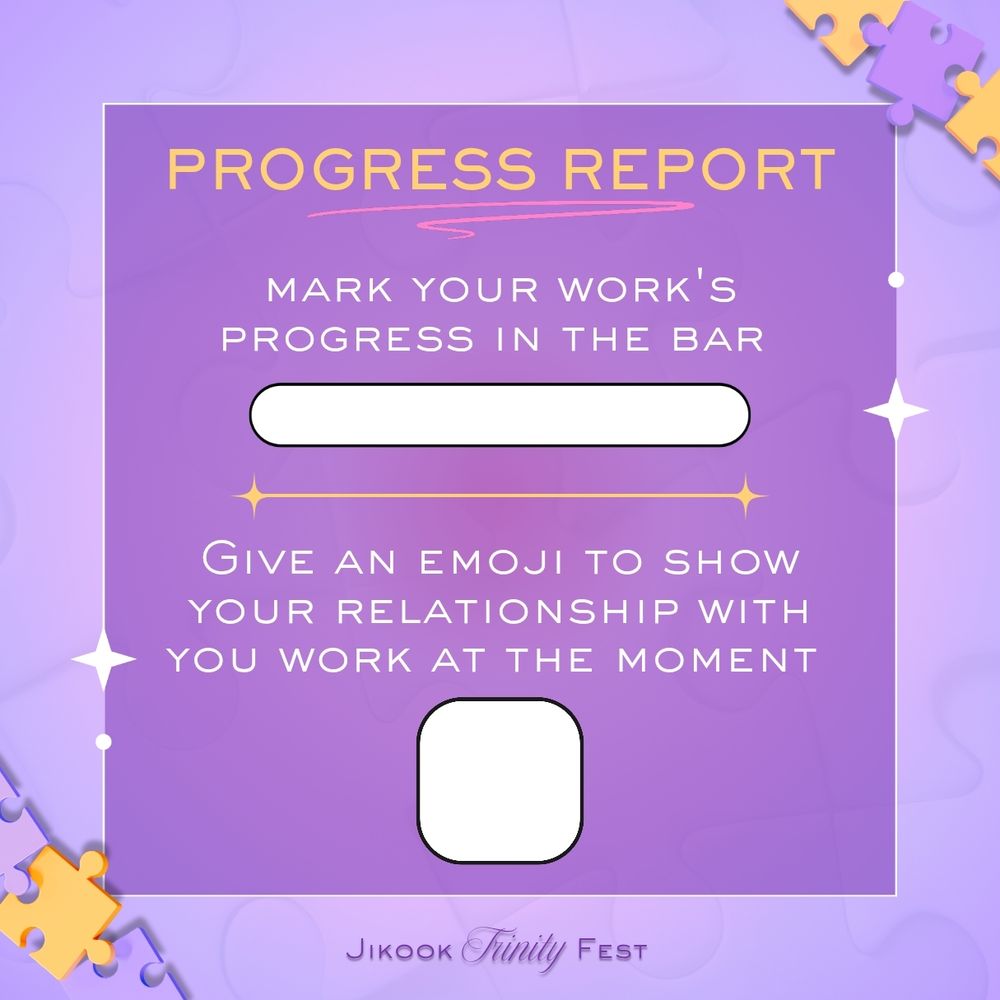 Just a little graphic for the progress of participants.
You need to fill the loading bar and add one emoji 