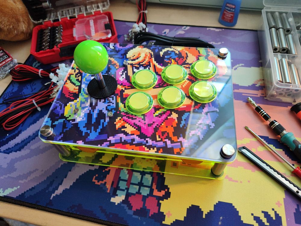 Top shot of my metroid arcade stick