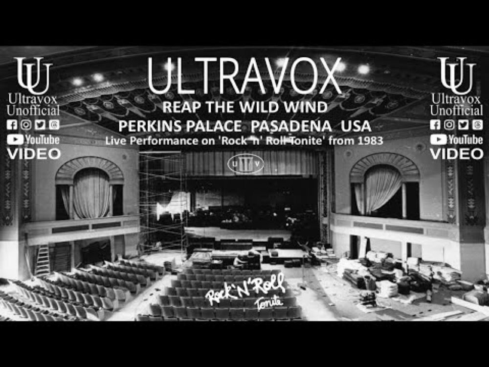 Ultravox 'Reap the Wild Wind' Live Performance on 'Rock 'n' Roll Tonite' Pasadena USA 8th April 1983