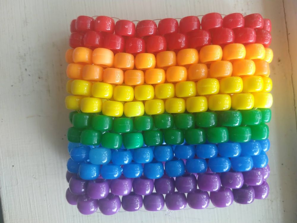 rainbow pony bracelet cuff that's very wide