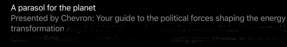 Inbox headline from Politico Energy newsletter, 