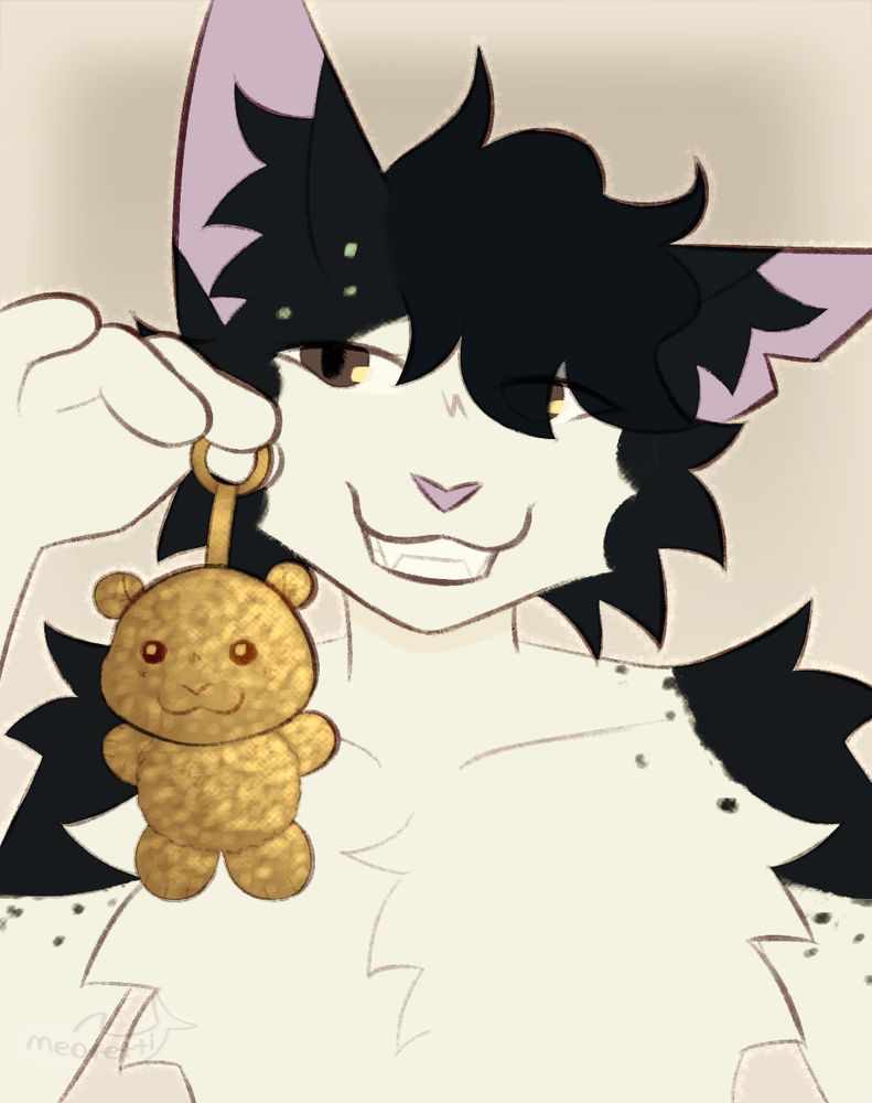 sharkbait holding the 24 karat labubu