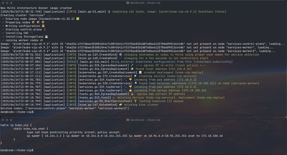 kube-vip.io doing egress without the need for various external tooling.