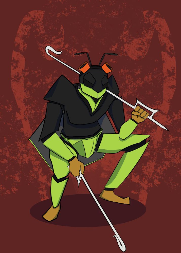 Ambush - Stealthy ambush bug android with Hook Swords