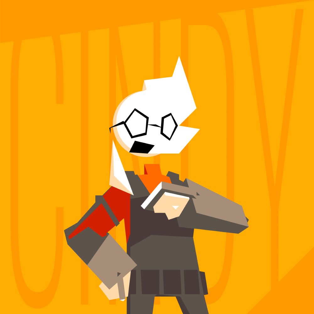A mercenary/engineer. Wears glasses, overalls, and a simple orange shirt. She normally keeps her hair in a ponytail. Here, she's also wearing her exoskeleton.



Without caution, someday she may become the victim of her own vices.