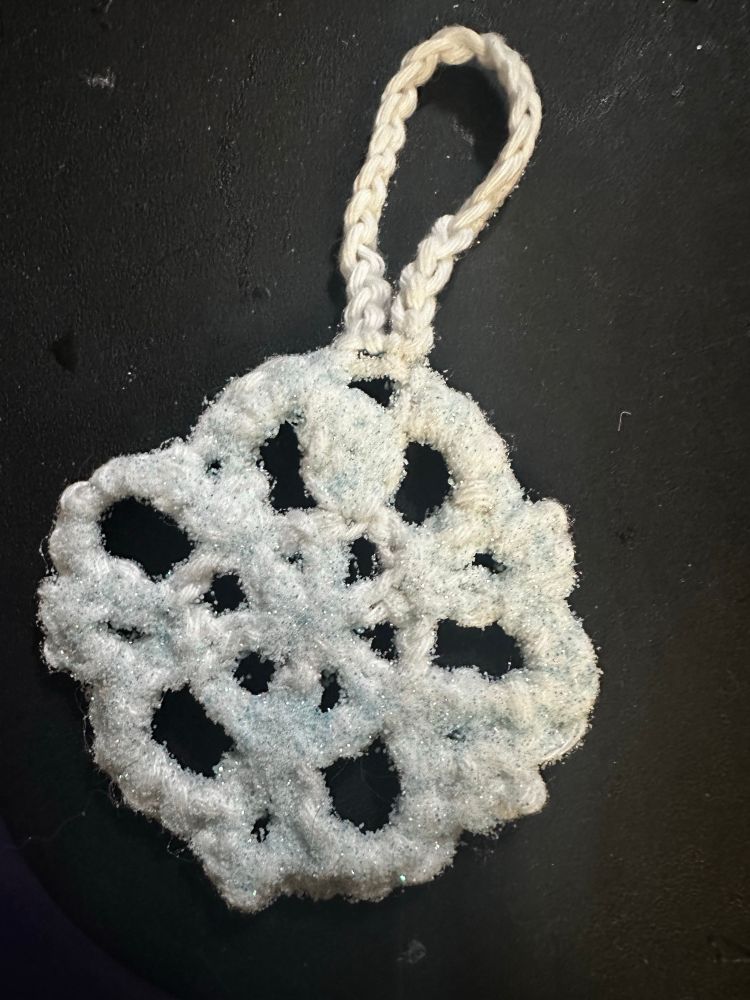Crochet snowflake. 