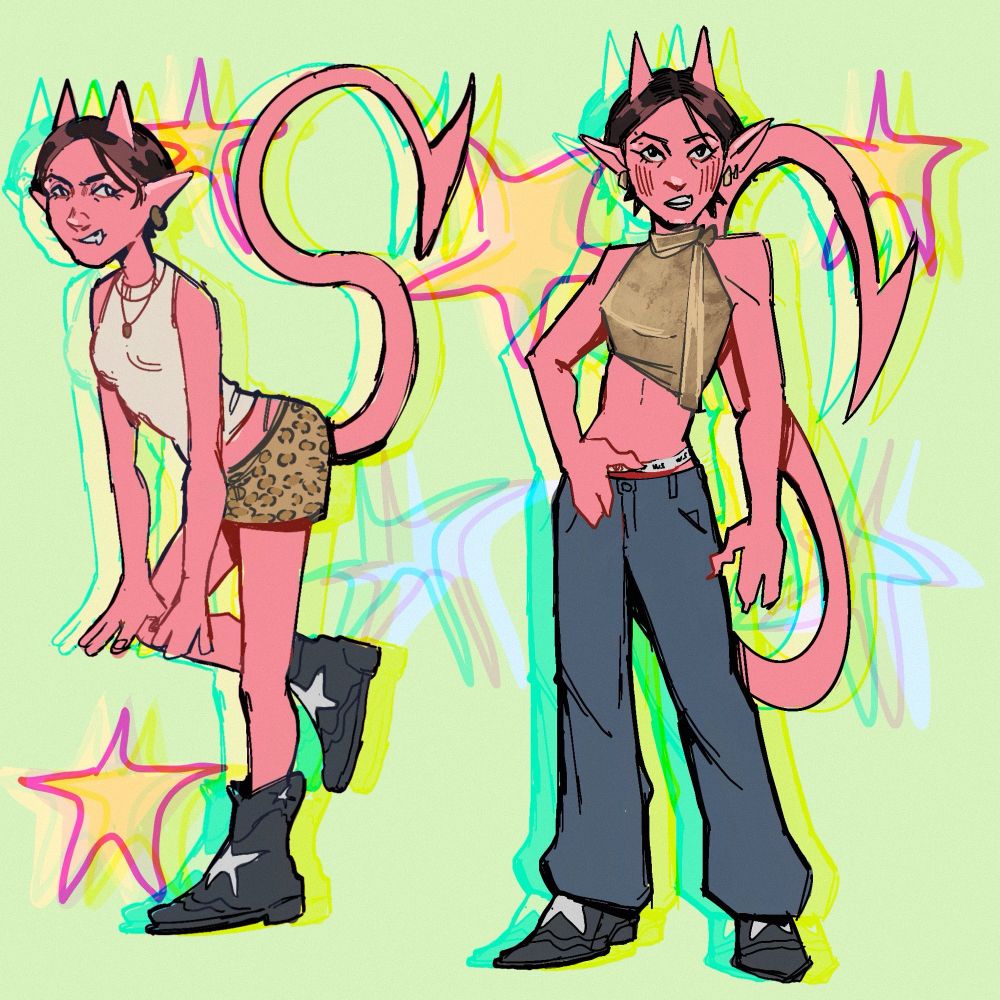 Two of my Summer outfits in my démon sona 