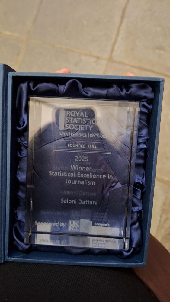 My award, engraved on a glass box