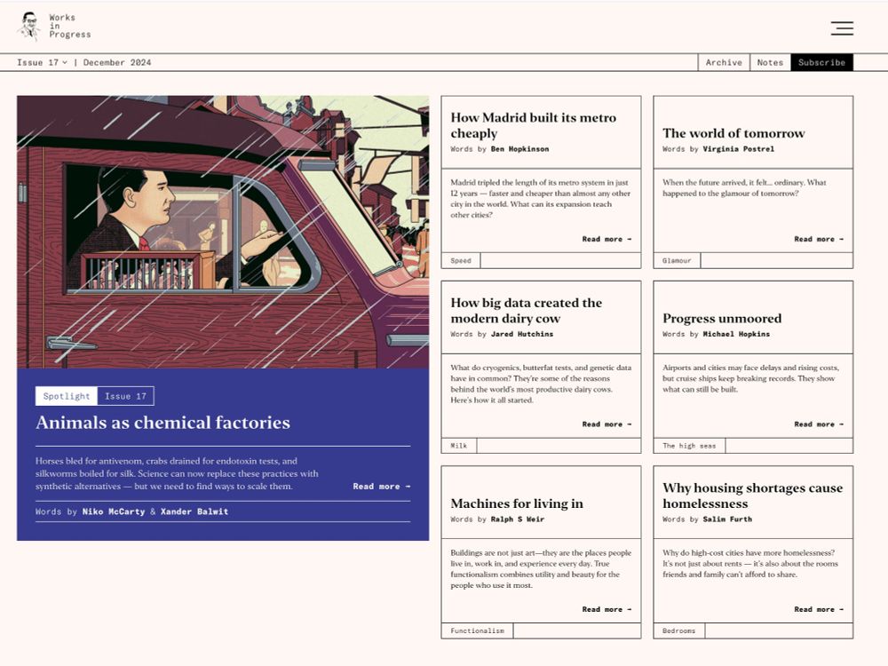 New issue of Works in Progress on the website worksinprogress.co with articles