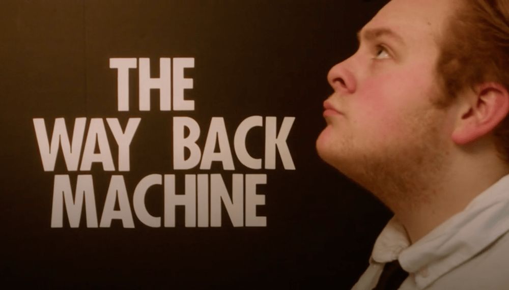 Actor Dylan Cote and the title card from the short film 'Moving Pictures Aren’t What They Used to Be,' a short film by Jeremy Floyd, which earned an Honorable Mention for the 2025 Public Domain Day Remix Contest. 