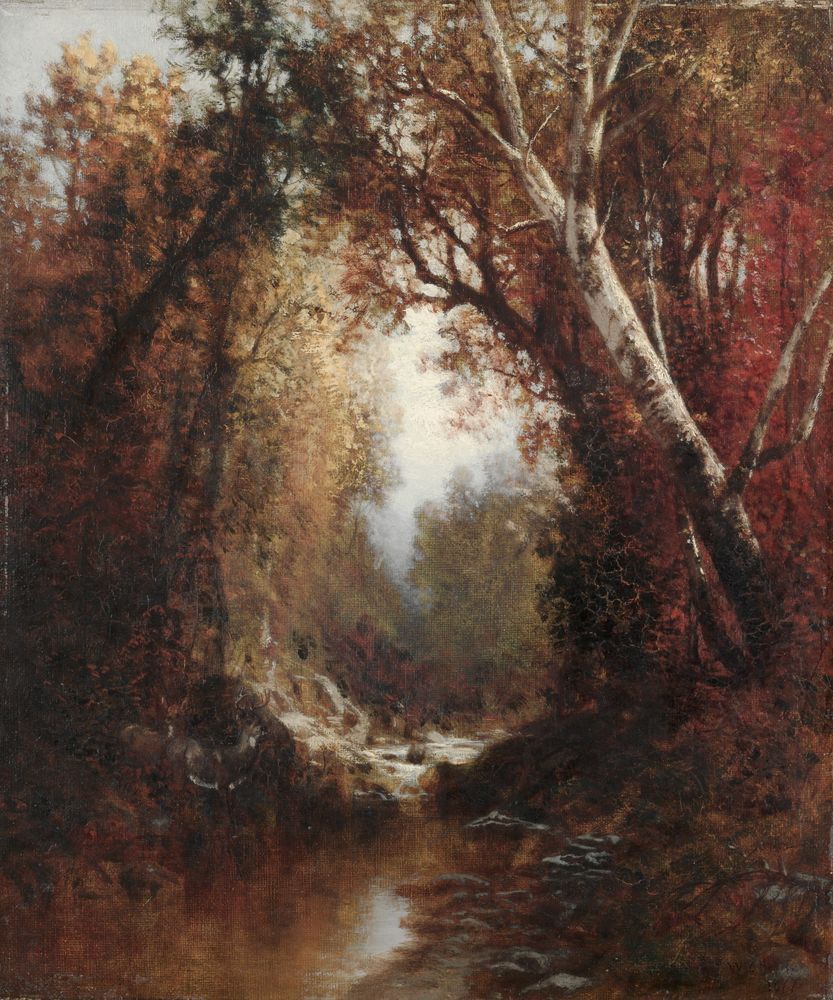 Image: Autumn Scene in the Adirondacks, 1877. William Hart (American, 1823–1894). Cleveland Museum of Art.