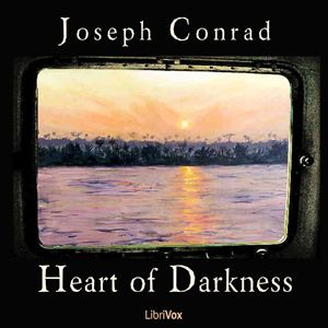 Painting of a sunset over water. Cover of Heart of Darkness by Joseph Conrad, read for Librivox.