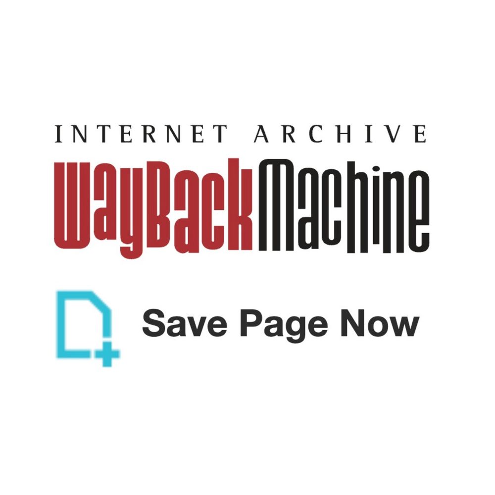 Internet Archive Wayback Machine Save Page Now