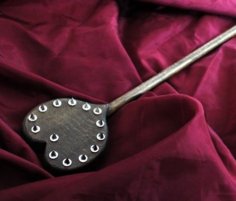Heart riding crop with spikes