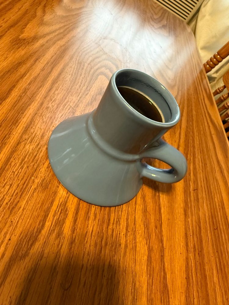 Photo of a coffee mug in the style of the mugs used on Star Trek Deep Space Nine