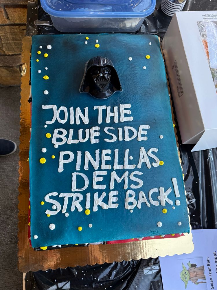 Star Wars–inspired cake reads ‘Join the Blue Side — Pinellas Dems Strike Back