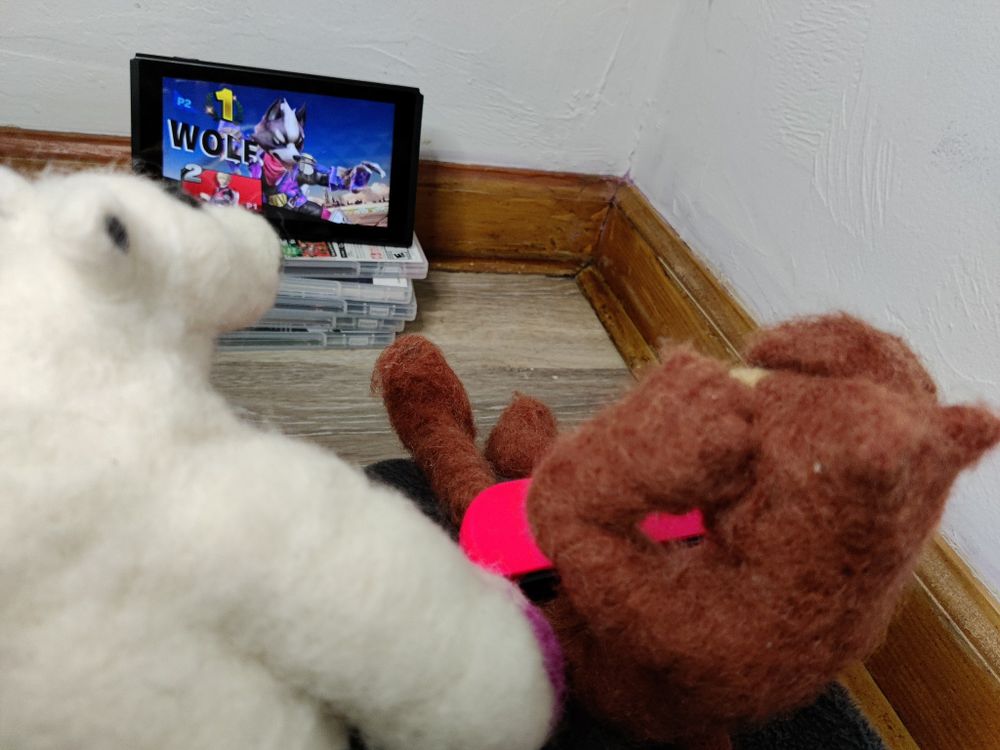 From behind, we can see that Nougat has won! Barnem covers his face in embarrassment.