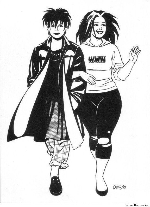 Maggie & Hopey from Love & Rockets comic books 