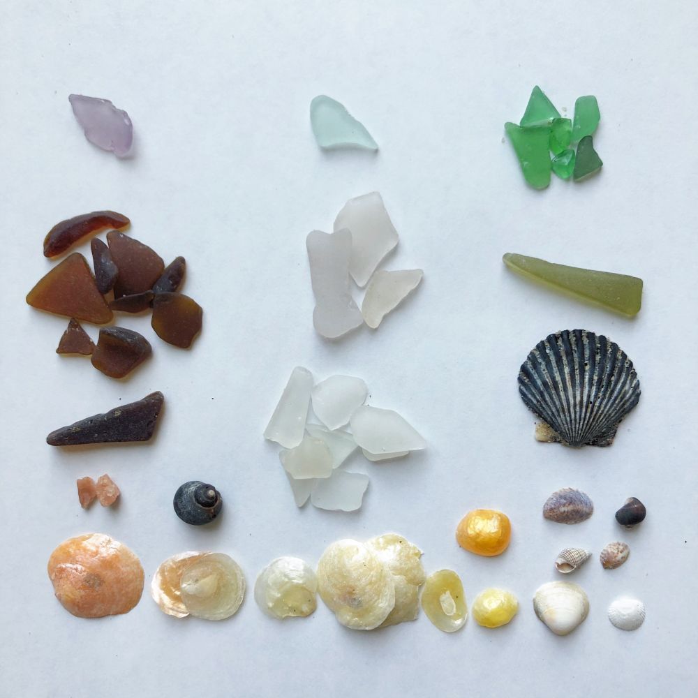 Seaglass and shells