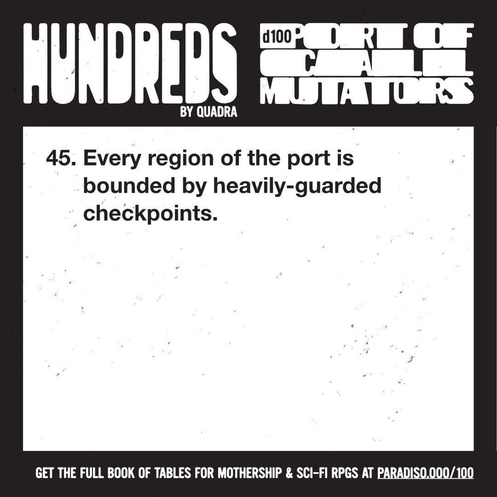 45. Every region of the port is bounded by heavily-guarded checkpoints.