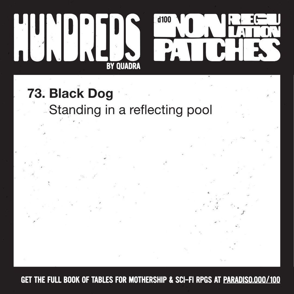 73. Black Dog
Standing in a reflecting pool