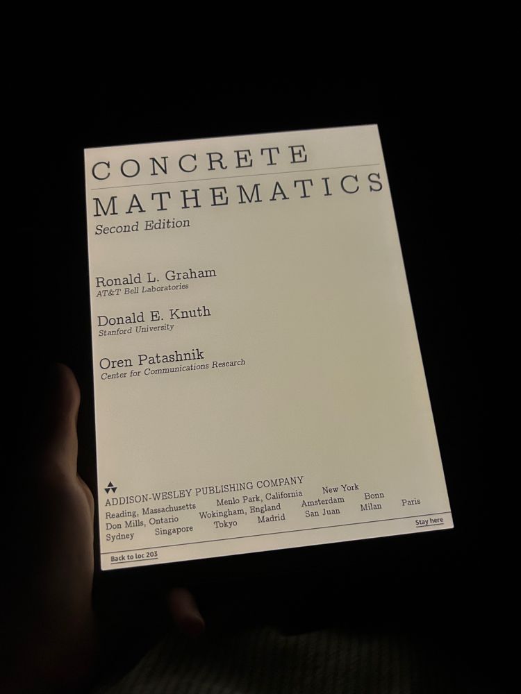 the book Concrete Mathematics