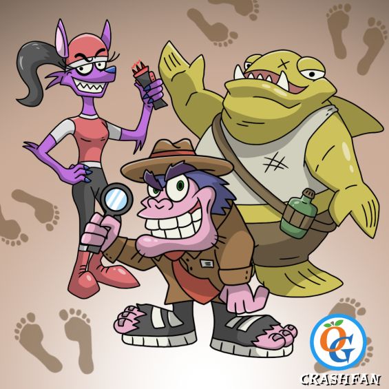 Original characters of mine - Rosa, Monk, & Guppy