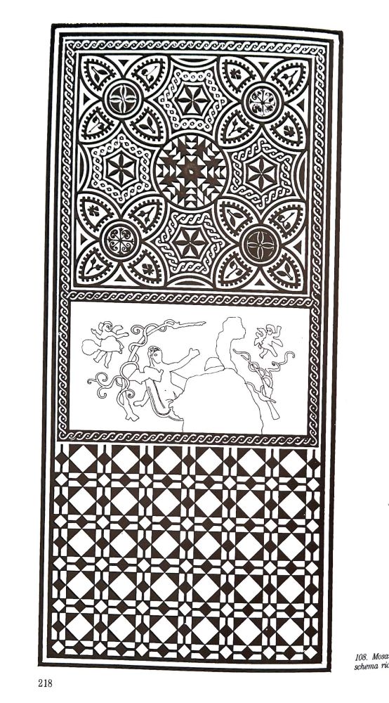 Reconstruction drawing of the mosaic