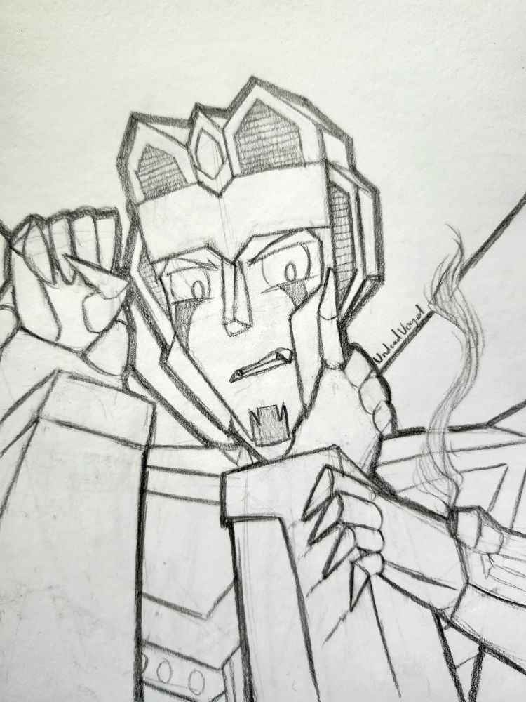 megatron pinned starscream down, holding his neck and wrist. starscream is clawing into the arm strangling his neck, blaster still smoking after trying to fire on megatron, failing to defend himself.

what megatron wanted was becoming inevitable.