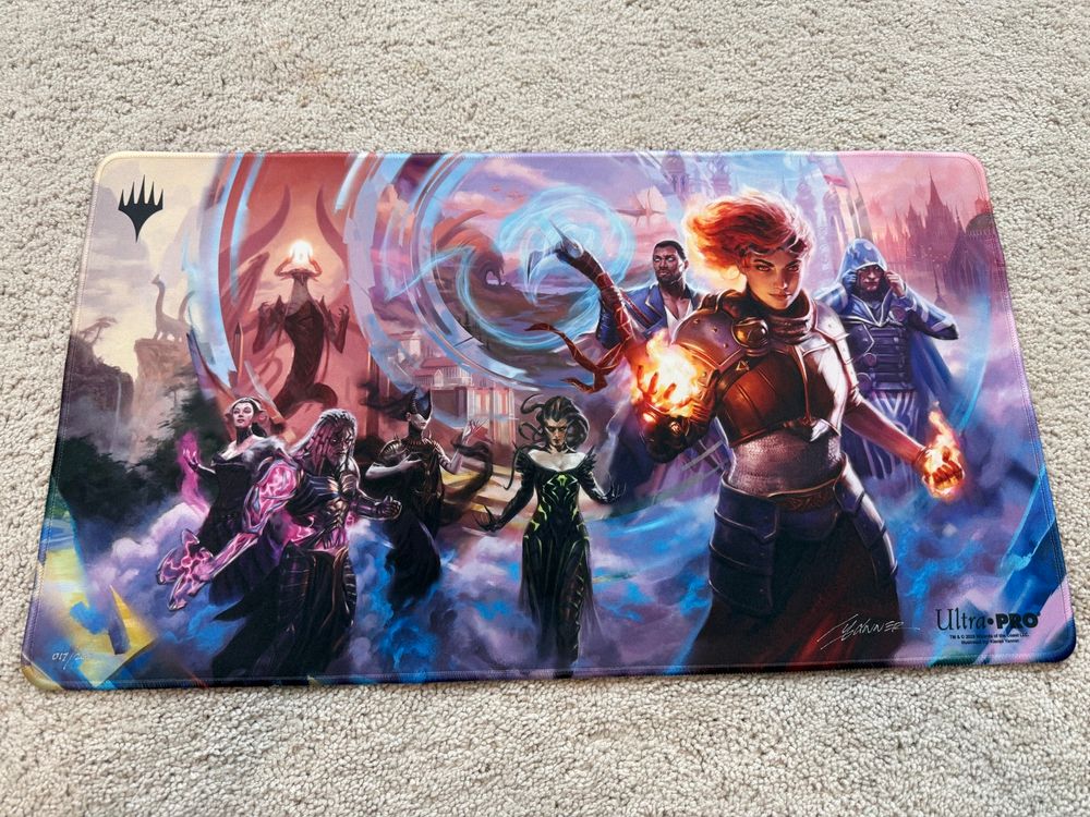 Magic: The Gathering - The Visual Guide playmat from Kieran Yanner. Features the cover of my book the Visual Guide.