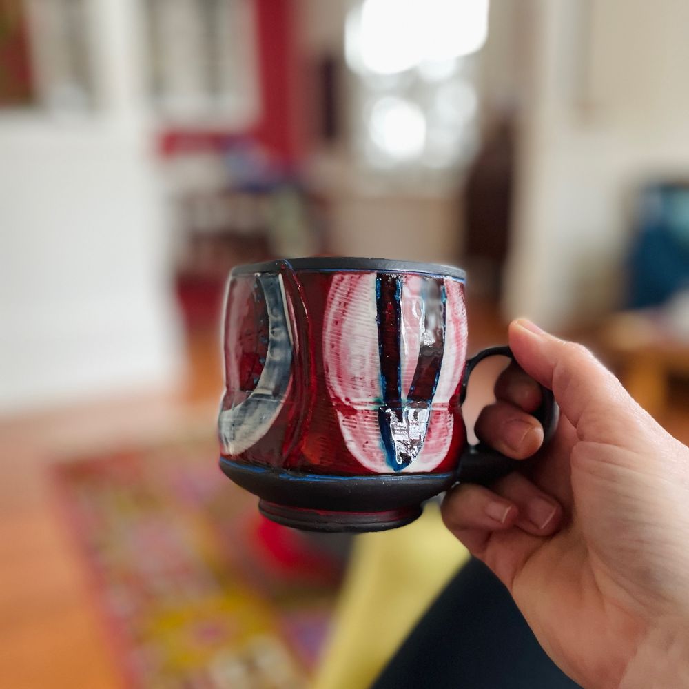 Hand made pottery mug