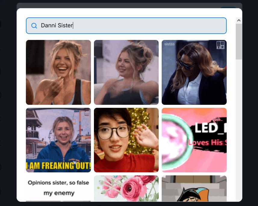 Top Tenor GIF search results for "Danni Sister."
