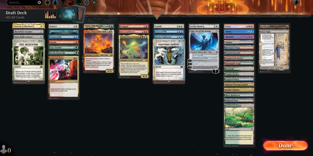 An incoherent mess of a 4 color deck, including an urzas saga toolbox