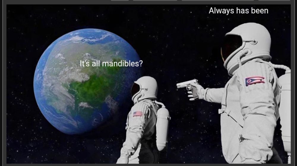 It's all mandibles?


Always has been 