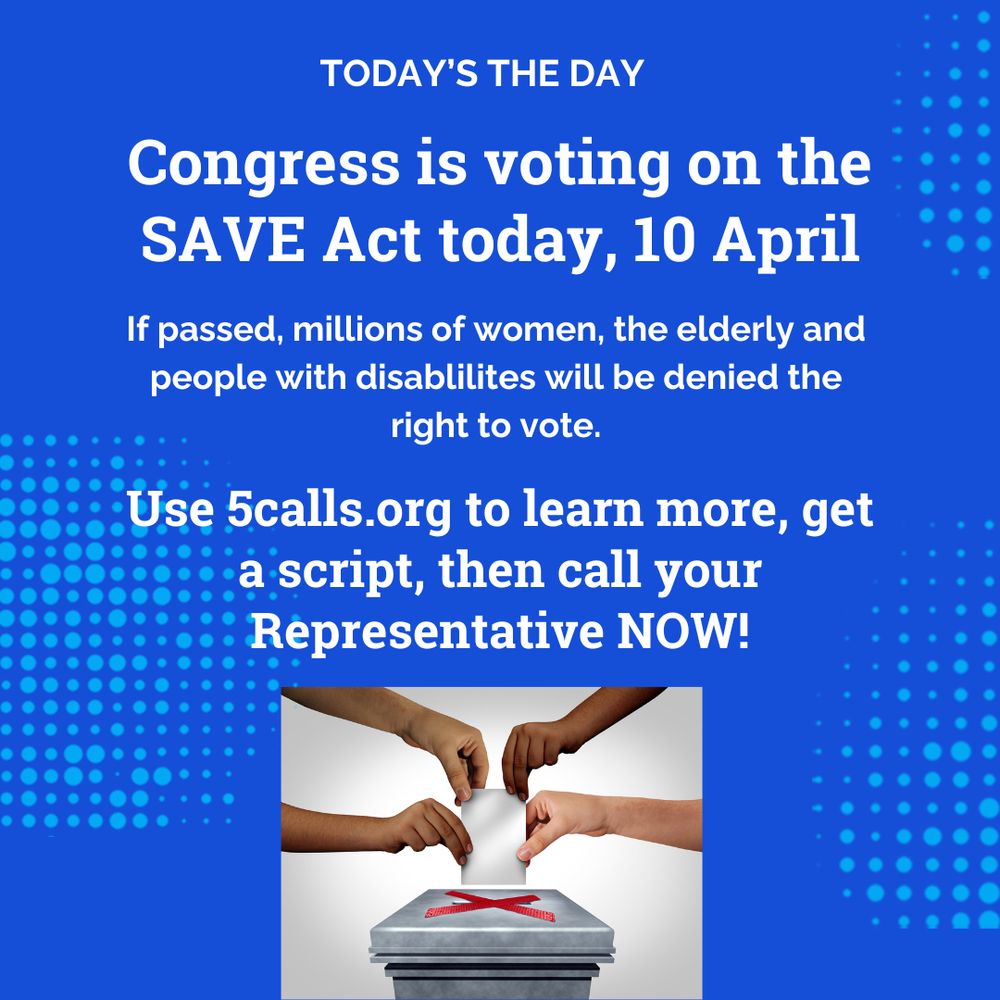 Call your Rep TODAY ... this is a disastrous voter suppression bill that isn't getting the attention it deserves. Please share!