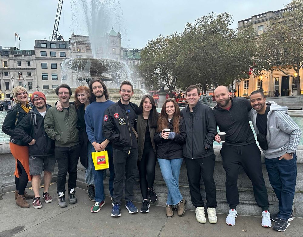 The whole gang! (My Lego bag was for a small red Lego bus, ya know the London ones)

Pictured left->right (Holly (our resident Bri’ish friend), Austin (Holly’s husband), Datto, Danielle, me, Mr. Fruit, Claire, Sydney, Rob, Kevin and Adam.

Amazing people each and every one of them. I know it’s a little sappy to say and I would never include this in a main post or anything, but these guys truly are some of my best friends in the entire world. Claire and Fruit especially have helped me and stood by me in ways I never would’ve imagined but they did nonetheless. I owe them so much and even me going on this trip was only made possible due to the time money and planning Claire herself put in for me. 

I never could’ve dreamed of having friends like this. My Dream Team💚⏰❤️