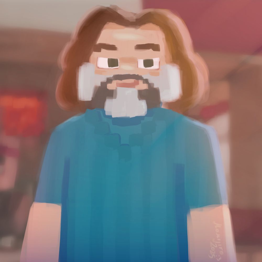 Art of Jack Black's Steve looking at camera