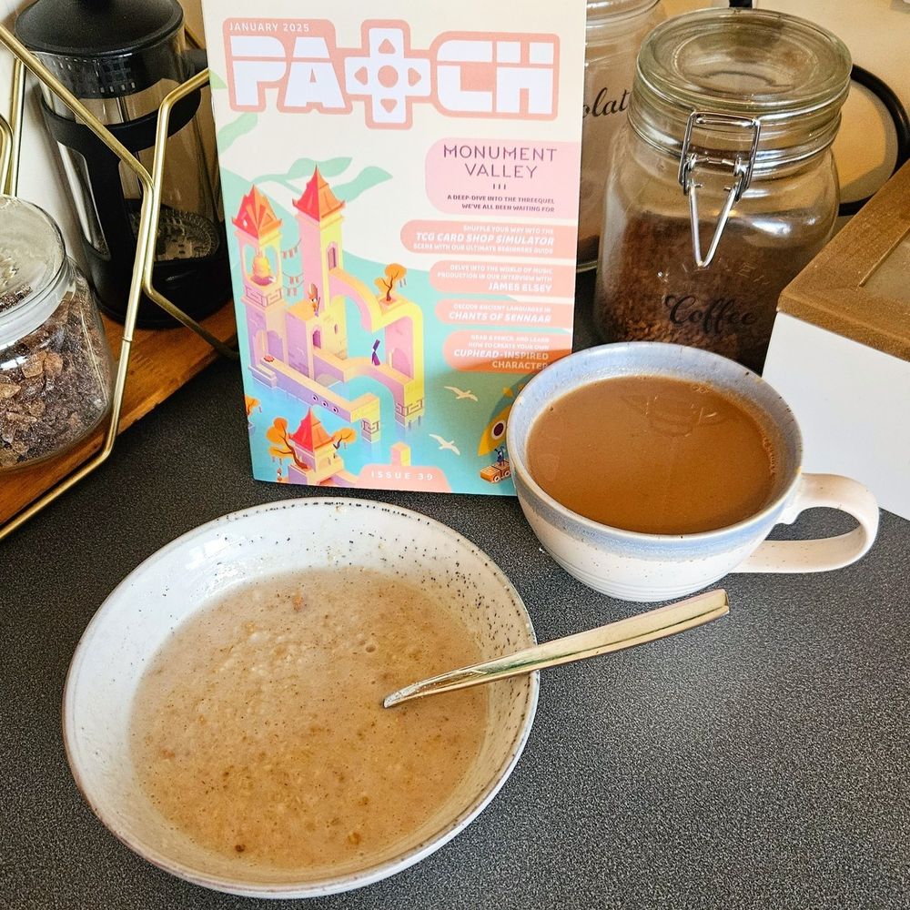 Porridge, Coffee and a copy of Patch Magazine in the warm