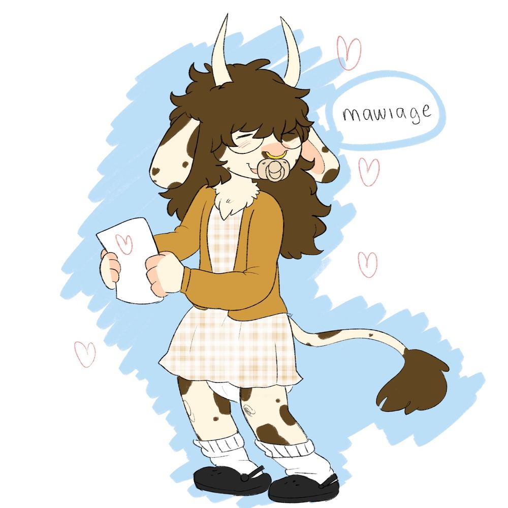 me as a cow holding my marriage certificate 