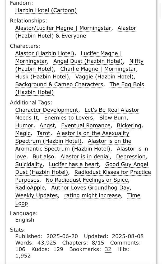 Tags in AO3